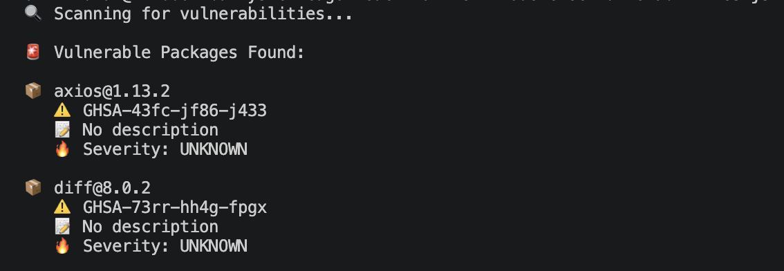vulnerablePackages